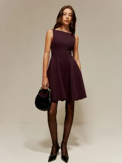 Pleated Pockets Tank Short Dress Cocktail & Party Dresses|Short Dresses