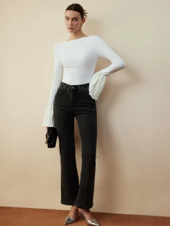 Online Pleated Ruffle Sleeve Blouse Blouses & Shirts|Tops