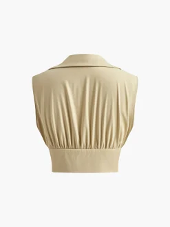 Online Pleated Sexy Corset Midi Skirt Set Skirt Sets|Long Sleeve Sets