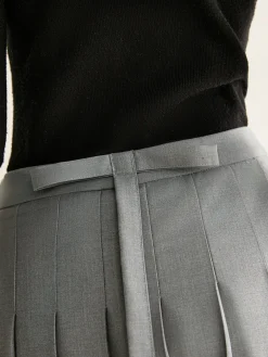 Clearance Pleated Slit Zipper Skirt Skirts|Bottoms