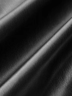 Clearance Pleated Split PU Leather Skirt Skirts|Bottoms