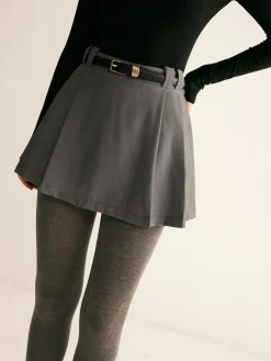 New Pleated Suit Mini Skirt Without Belt Skirts|Bottoms