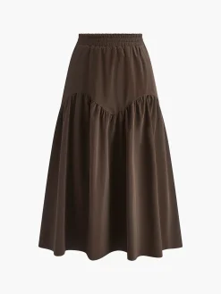 Sale Pleated Umbrella Shape Skirt Skirts|Bottoms