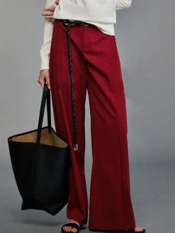 Hot Pleated Wide-Leg Pants Pants|Bottoms