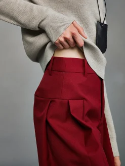 Hot Pleated Wide-Leg Pants Pants|Bottoms