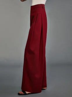 Hot Pleated Wide-Leg Pants Pants|Bottoms