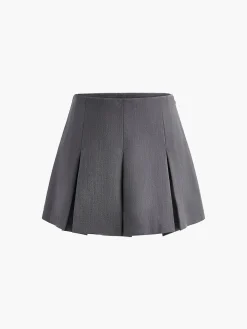 Discount Pleated Zipper Mini Skirt Skirts|Bottoms