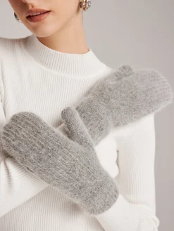 Sale Plush Warm Rabbit Fur Gloves Accessories