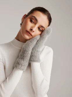 Sale Plush Warm Rabbit Fur Gloves Accessories