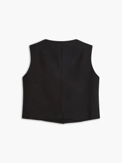 Best Pockets Golden Button Vest Vests|Outerwear