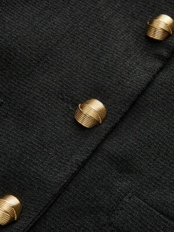 Best Pockets Golden Button Vest Vests|Outerwear
