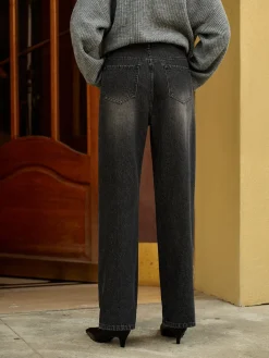 Discount Pockets Straight Denim Pants Pants|Denim