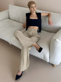 Sale Pockets Wide Leg Pants Wide Leg|Pants