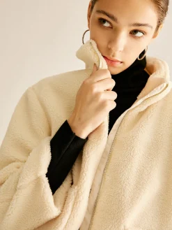 Outlet Pockets Zipper Warm Fleece Jacket Outerwear|Jackets