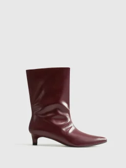 Pointed Toe Kitten Ankle Boots Shoes|Accessories