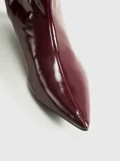 New Pointed Toe Kitten Knee High Boots Shoes|Accessories