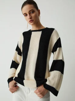 Outlet Pointelle Stripe Sweater Sweater Tops|Sweaters & Cardigans