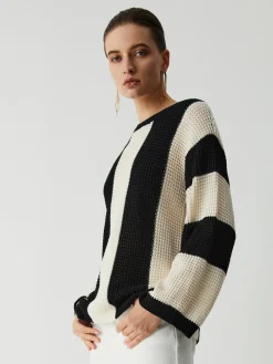 Outlet Pointelle Stripe Sweater Sweater Tops|Sweaters & Cardigans