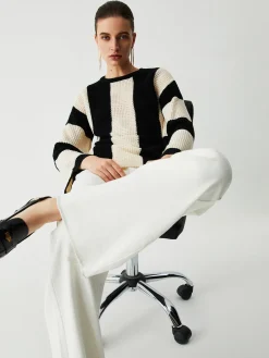 Outlet Pointelle Stripe Sweater Sweater Tops|Sweaters & Cardigans