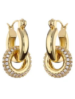 New Polished Double Hoop Earrings Earrings|Accessories