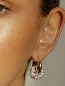 New Polished Double Hoop Earrings Earrings|Accessories