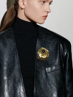 Potholes Hollow Hoop Brooch Accessories