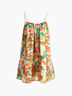 Sale Print Backless Cami Short Dress Vacation Dresses|Summer Dresses