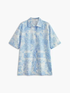 Online Print Button Shorts Set Matching Sets