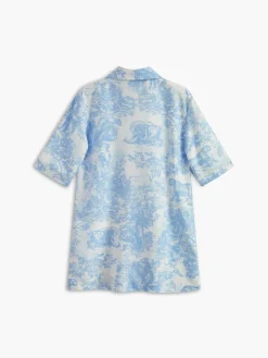 Online Print Button Shorts Set Matching Sets