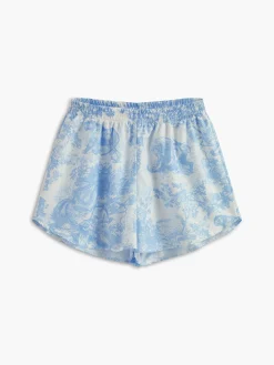 Online Print Button Shorts Set Matching Sets