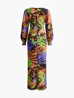 Sale Print Cutout Zipper Dress Cocktail & Party Dresses|Casual Dresses
