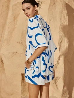 Best Print Drawstring Shift Shorts Set Shorts Sets|Shorts