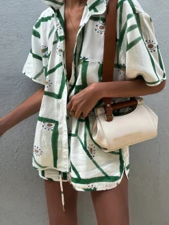 Outlet Print Drawstring Shorts Set Shorts Sets|Shorts