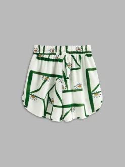 Outlet Print Drawstring Shorts Set Shorts Sets|Shorts