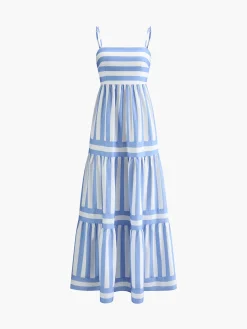 Clearance Printed backless pockets long dress Casual Dresses|Vacation Dresses