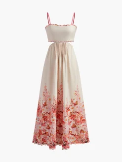Best Printed Backless Spaghetti Strap Dress Dresses