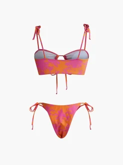 Clearance Printed Circle Cutout Bikini Set Swimwear|Tops