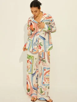 Printed Long Sleeve Pants Set Pants Sets|Matching Sets