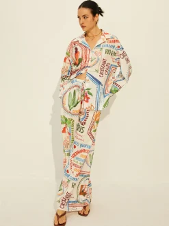 Printed Long Sleeve Pants Set Pants Sets|Matching Sets