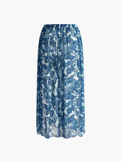 Hot Printed Mesh Split Cover Up Skirt Swimwear|Tops