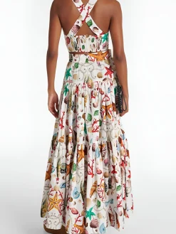 Printed Pleated Skirt Set Skirt Sets|Long Sleeve Sets