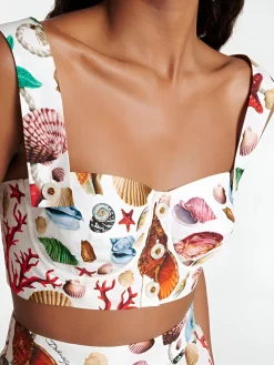 Printed Pleated Skirt Set Skirt Sets|Long Sleeve Sets