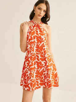 Online Printed Strap Short Dress Vacation Dresses|Summer Dresses