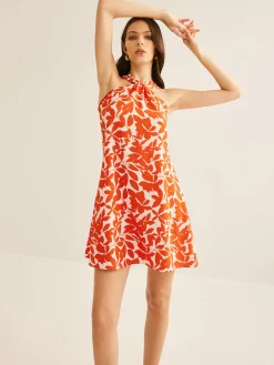 Online Printed Strap Short Dress Vacation Dresses|Summer Dresses
