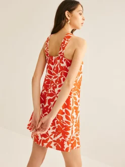 Online Printed Strap Short Dress Vacation Dresses|Summer Dresses