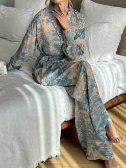 Clearance Printed Tie Up Pants Set Pants Sets|Matching Sets