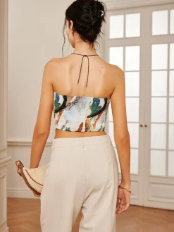 Online Printed Wrap Tank Top Tank Tops & Camis