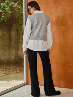 New Pullover 2 in 1 Sweater Sweater Tops|Sweaters & Cardigans