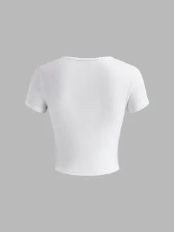 Outlet Pure Cotton Food Printed T-Shirt T-shirts|Tops