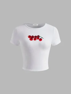 Online Pure Cotton Fruit Printed T-Shirt T-shirts|Tops